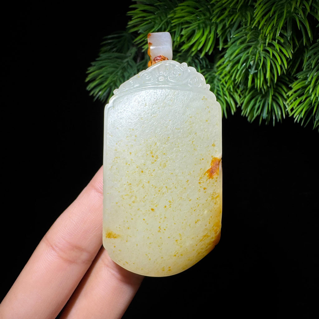 和田玉籽料满皮无事牌（67.0g）