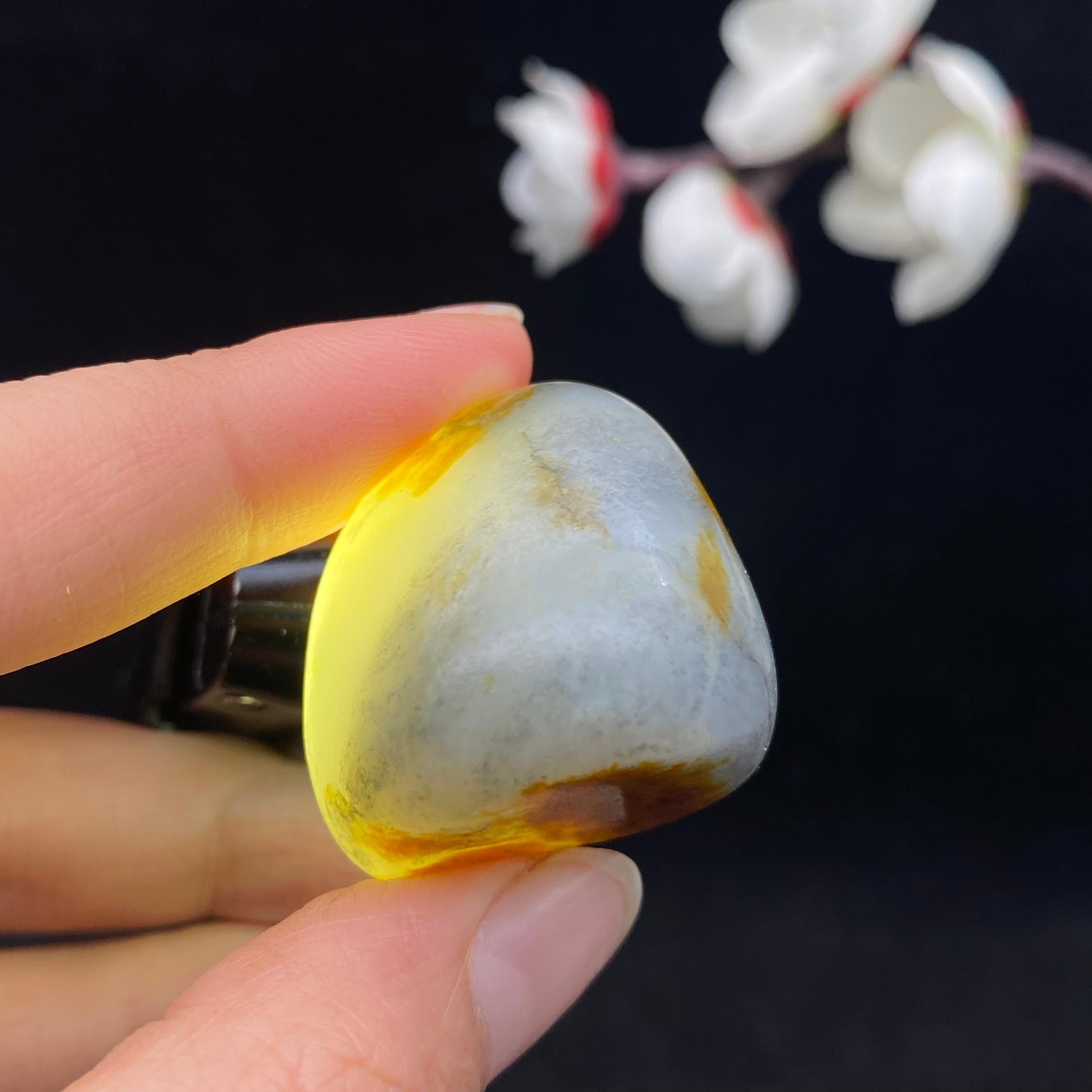 和田玉聚黄皮青花籽料（30g）