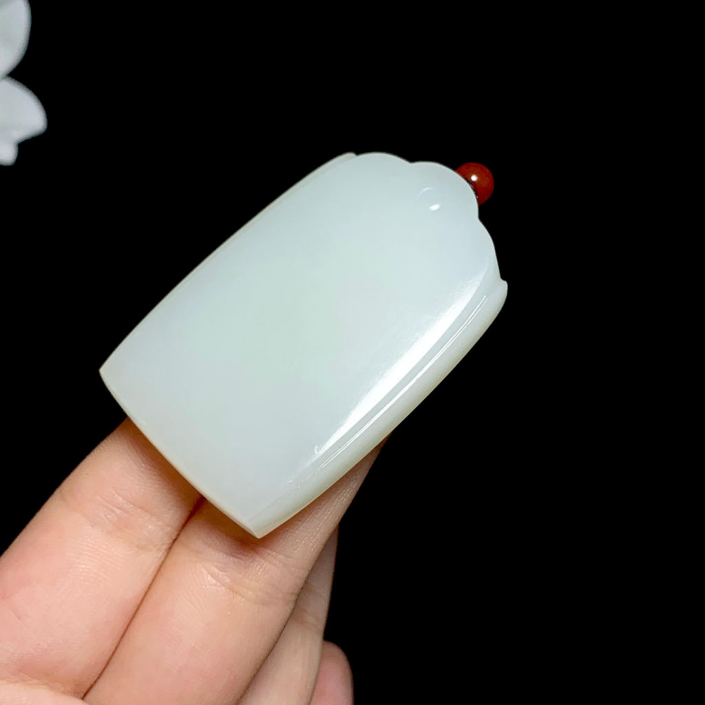 和田白玉平安无事牌（50.0g）