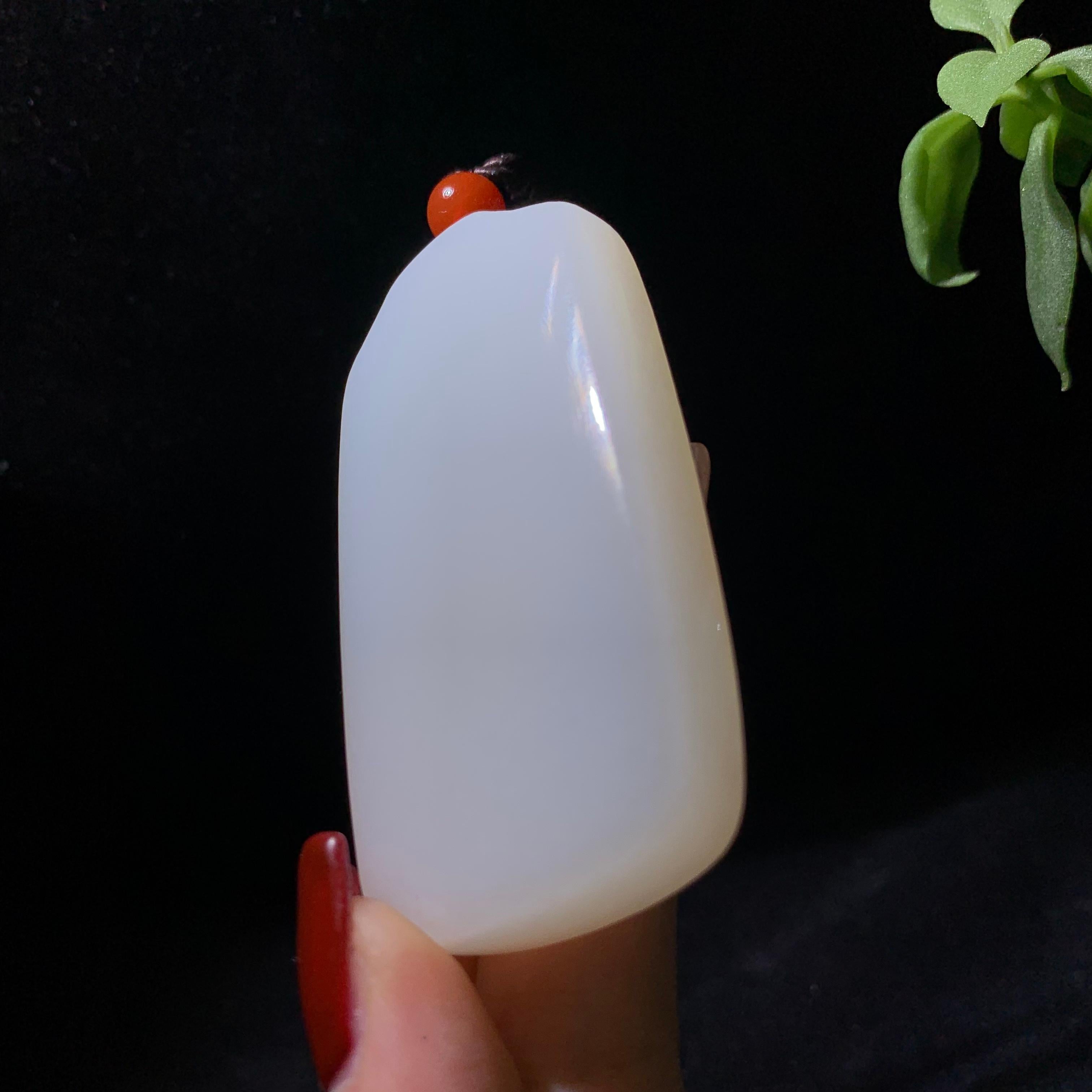 收藏级和田羊脂白玉无事牌（74.0g）