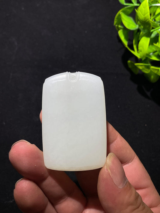 和田羊脂玉无事牌（47.3g）