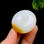 和田玉且末金山糖白平安扣（20.7g）