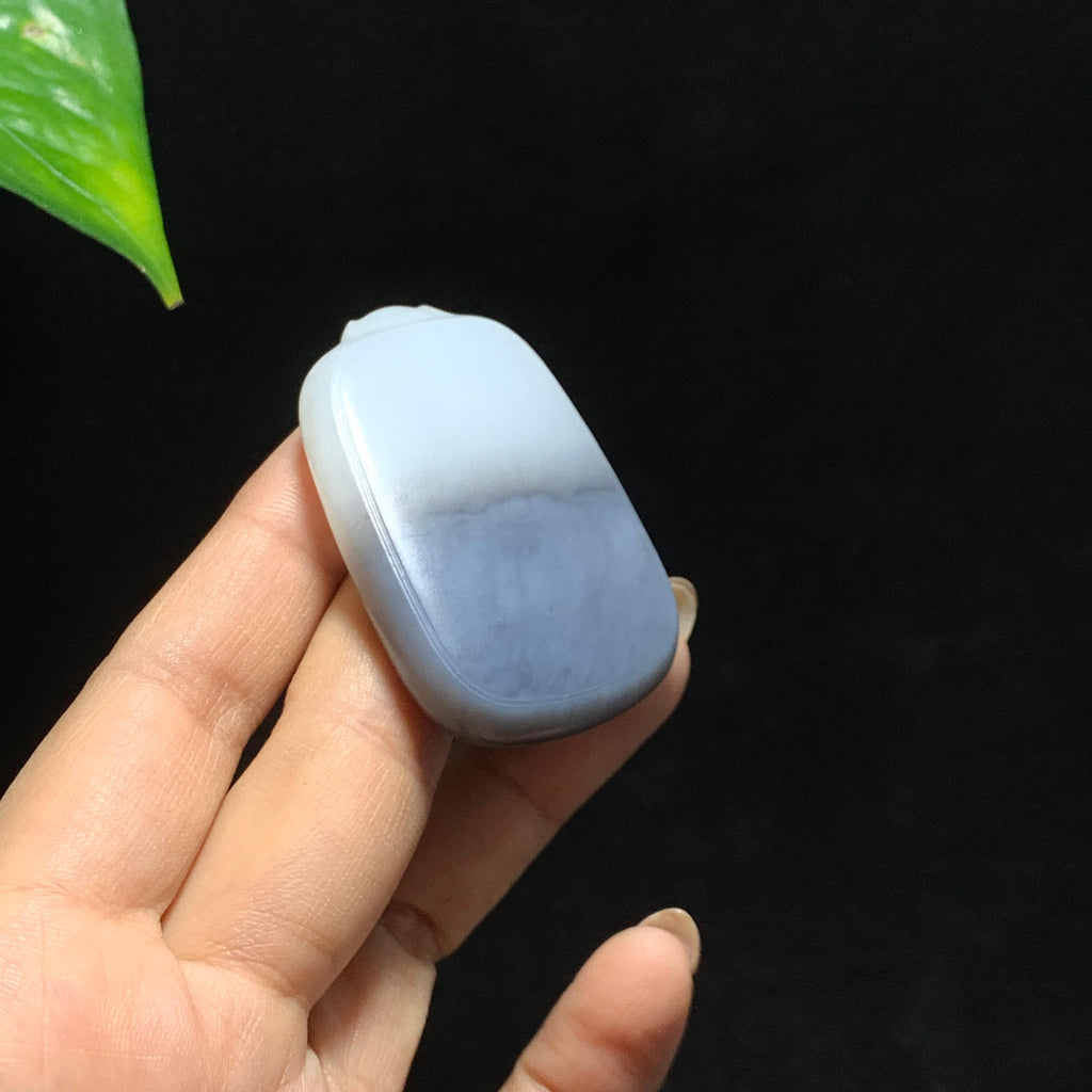 和田玉青花无事牌挂件（42.2g）