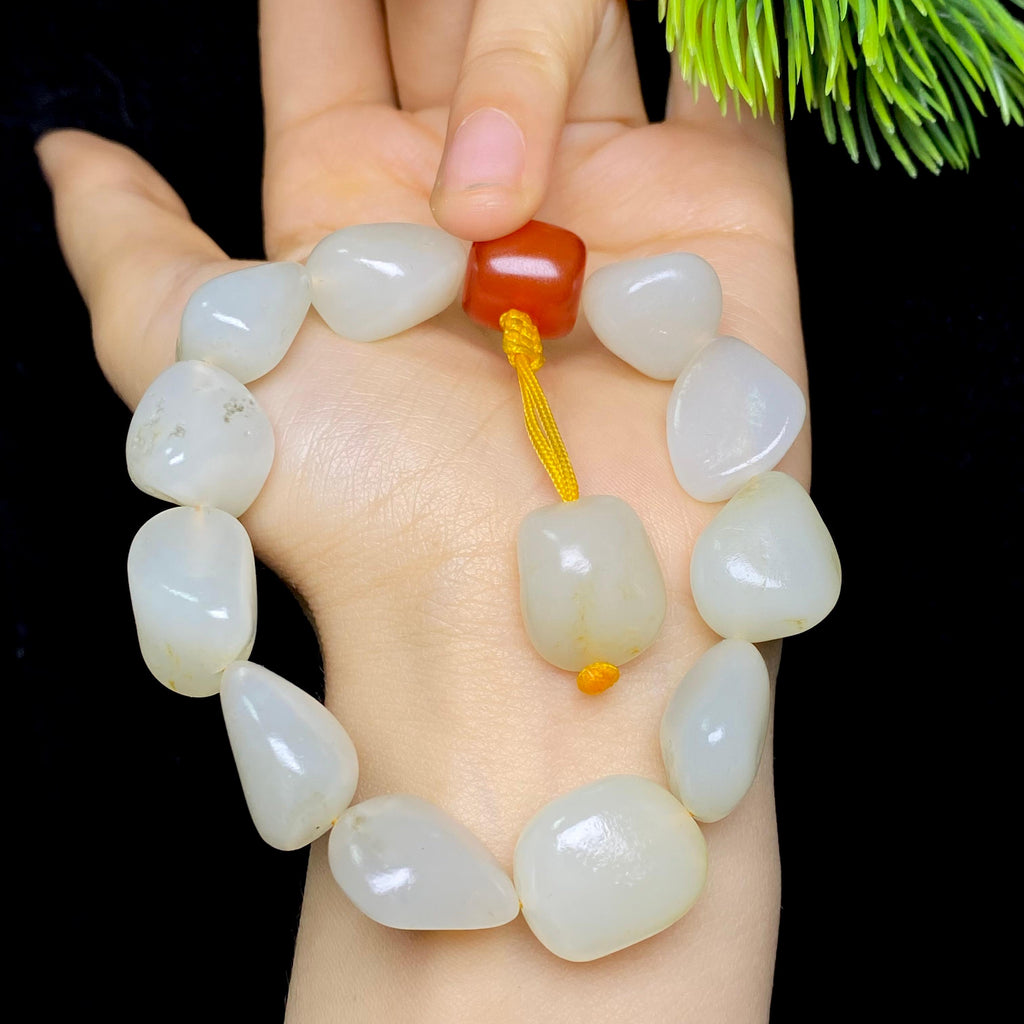 和田玉洒金皮籽料手串（67.5g）