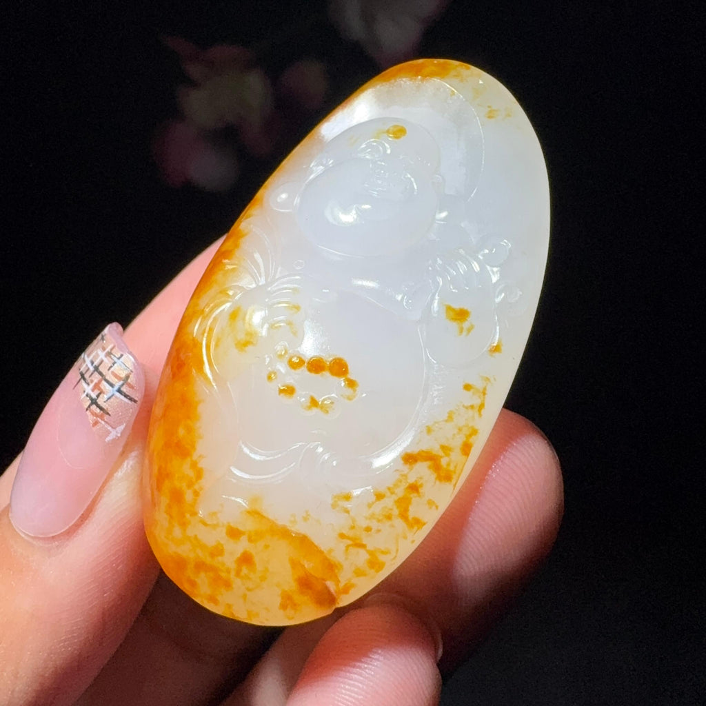 和田玉籽料佛公挂件（23.3g）