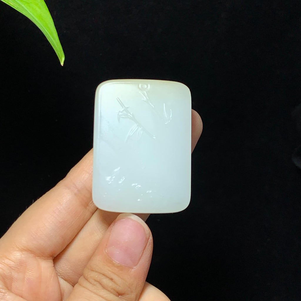 糖白玉花开富贵无事牌（48.5g）