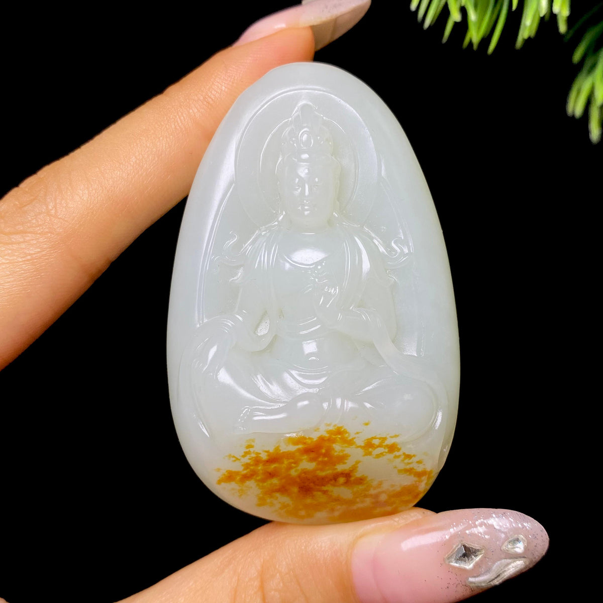 和田玉籽料观音（68.0g）