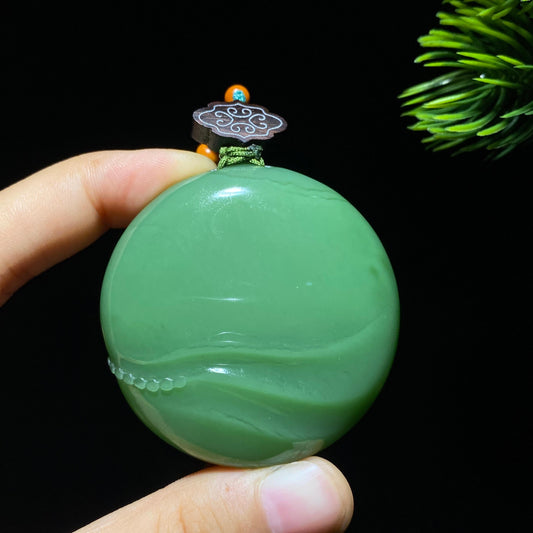 和田玉碧玉佛公挂件（68.1g）