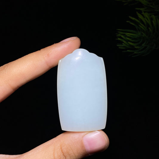和田玉白玉无事牌（32.1g）