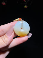 和田玉糖白玉平安扣（20.52g）
