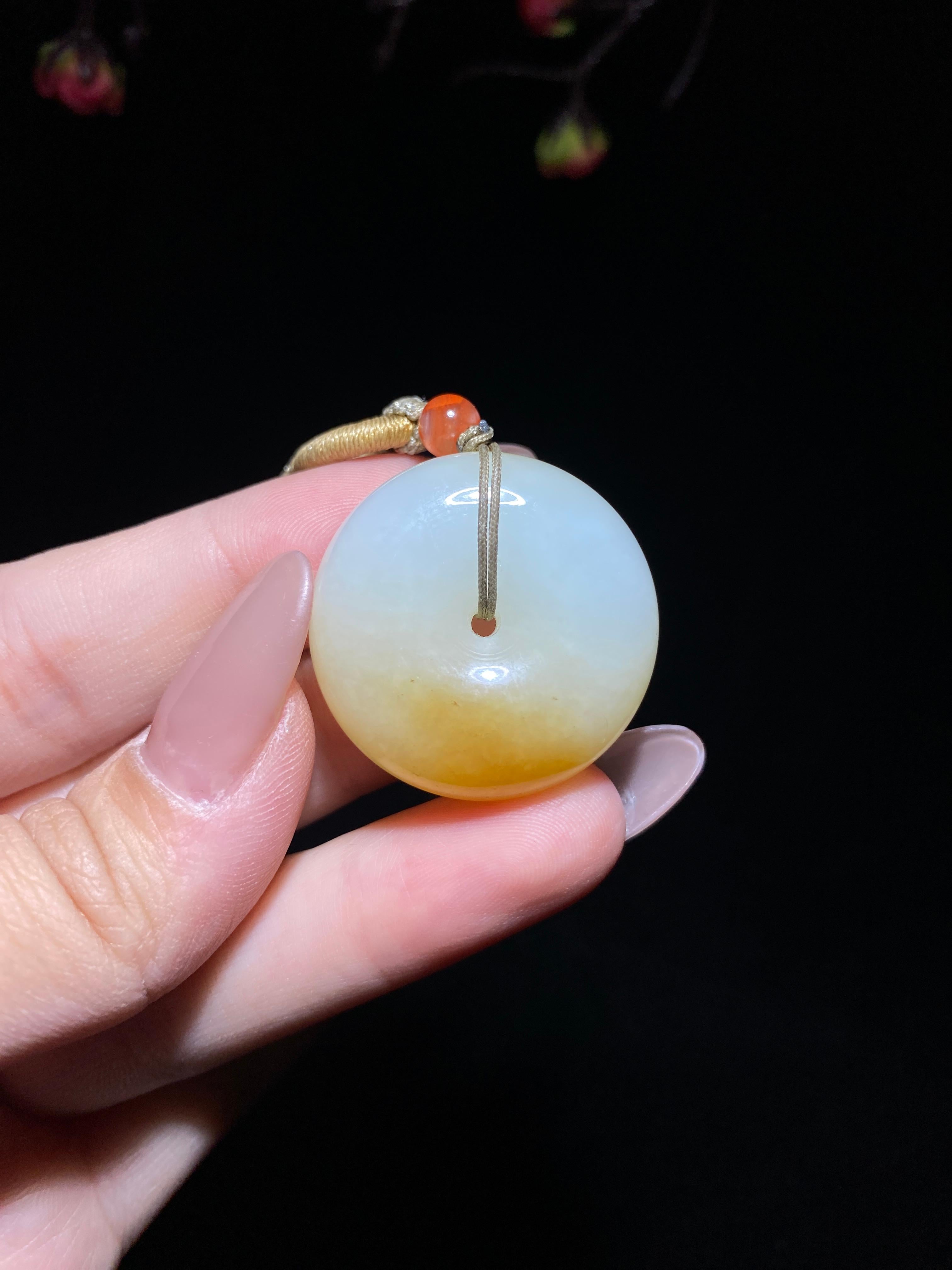 和田玉糖白玉平安扣（20.52g）