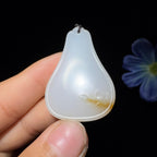 和田玉糖白平安无事牌（18.0g）