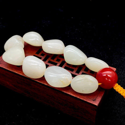 和田玉-白玉【精品手串】（74.8g）