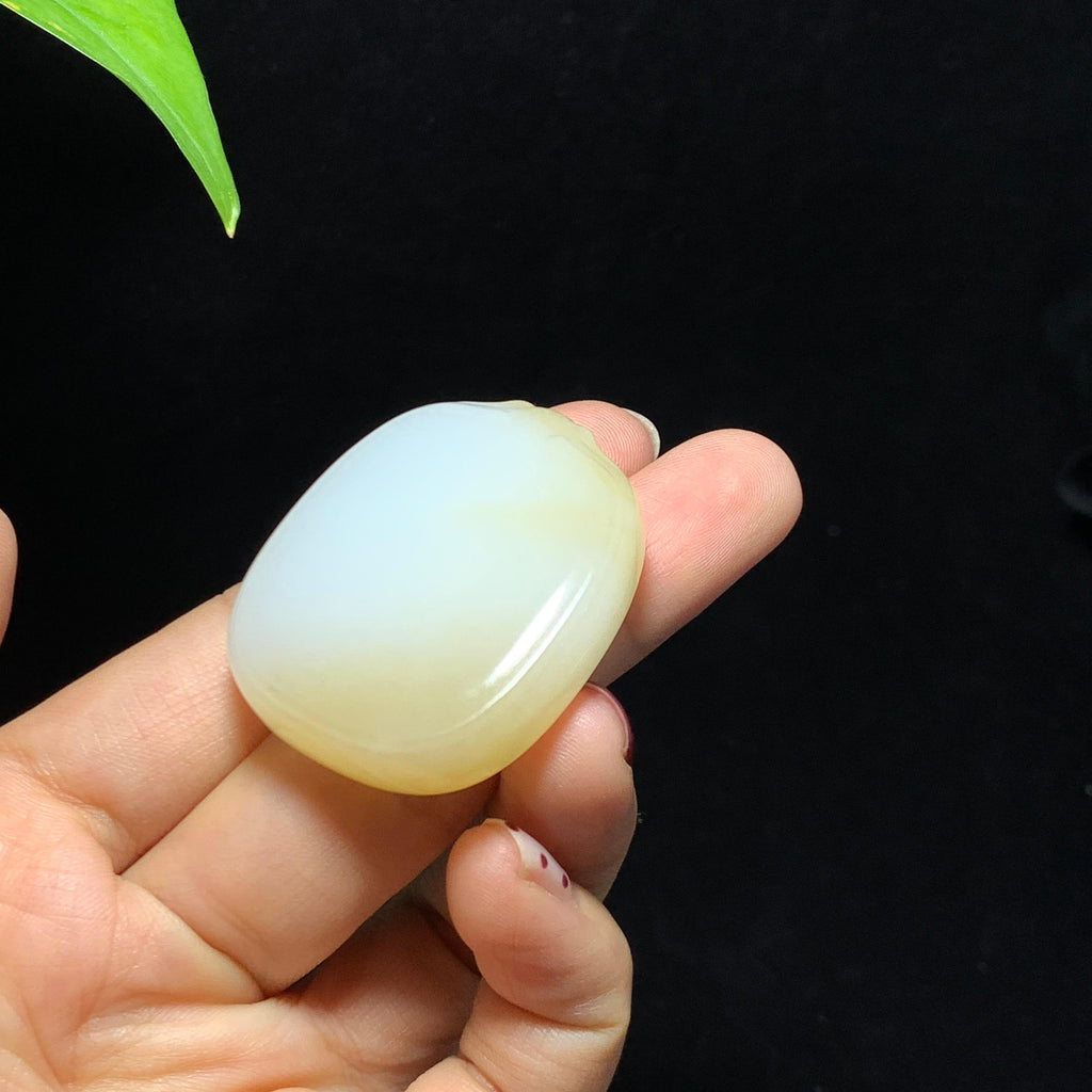 和田山料糖白玉无事牌挂件（33.7g）