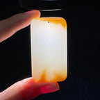 和田玉糖白无事牌（36.0g）