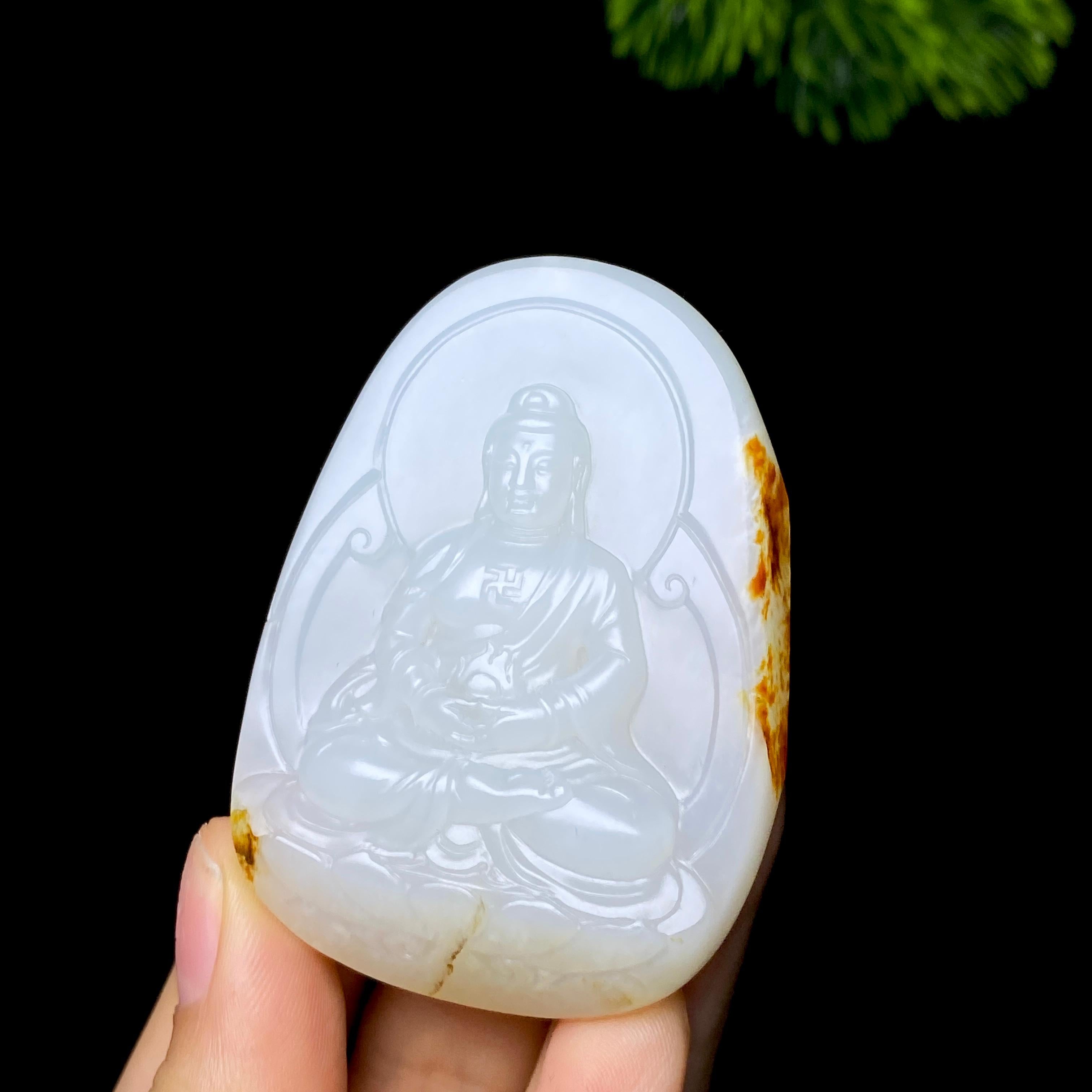 和田玉籽料阿弥陀佛（46.7g）
