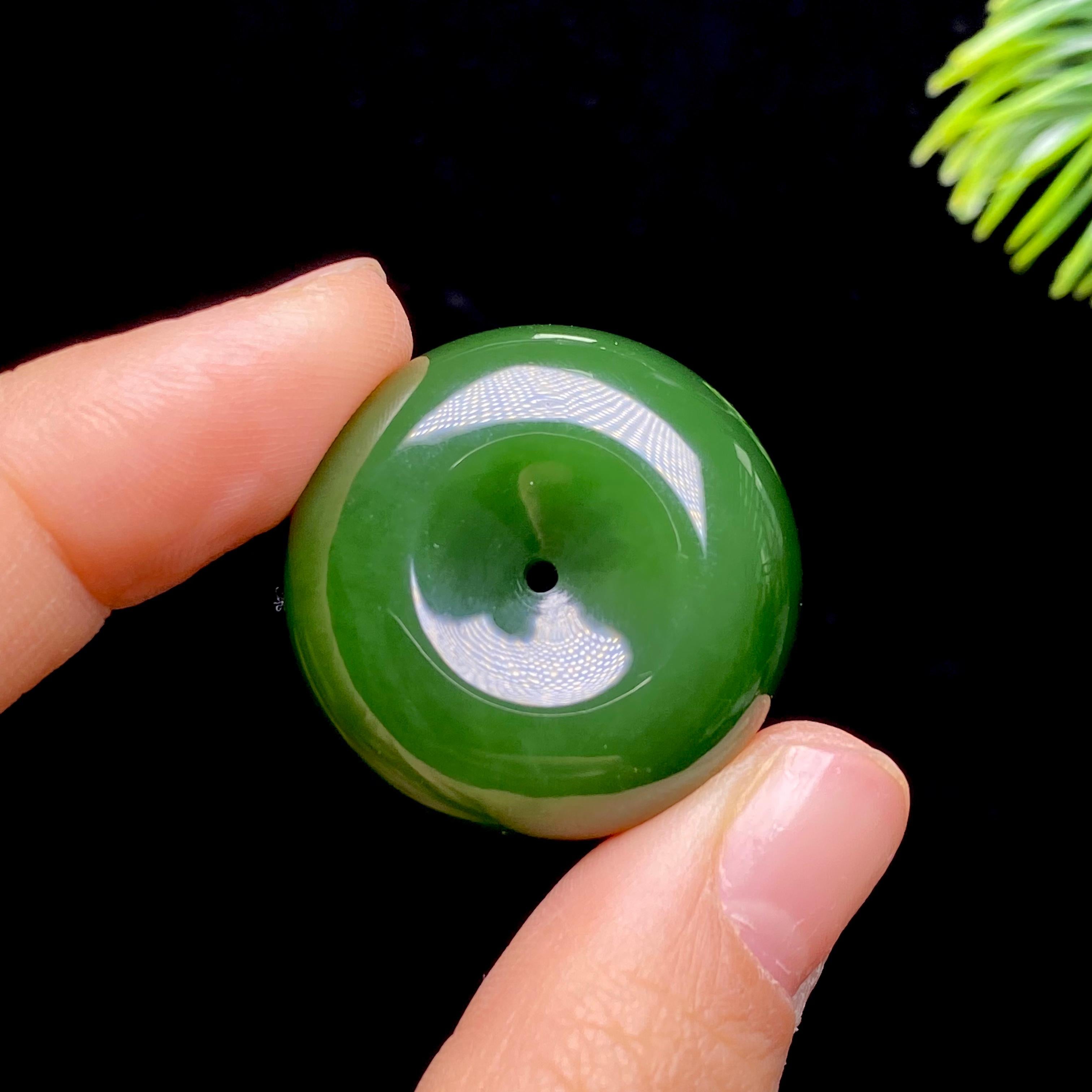 和田玉碧玉平安扣（20.0g）