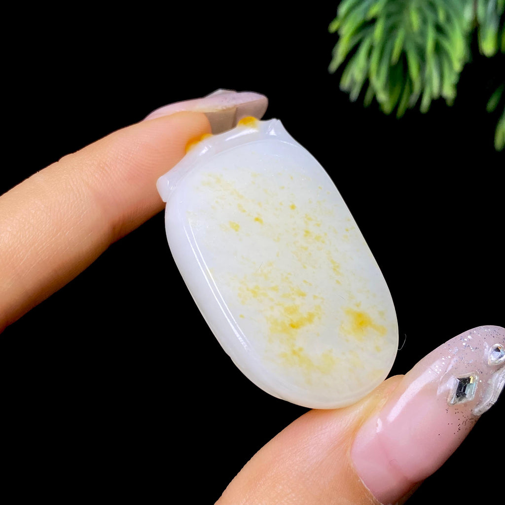 和田玉籽料节节高升无事牌（16.9g）