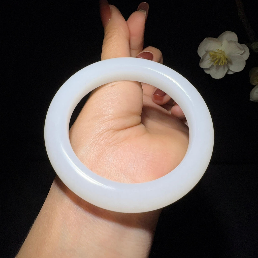 和田玉羊脂白玉手镯（65.9g）