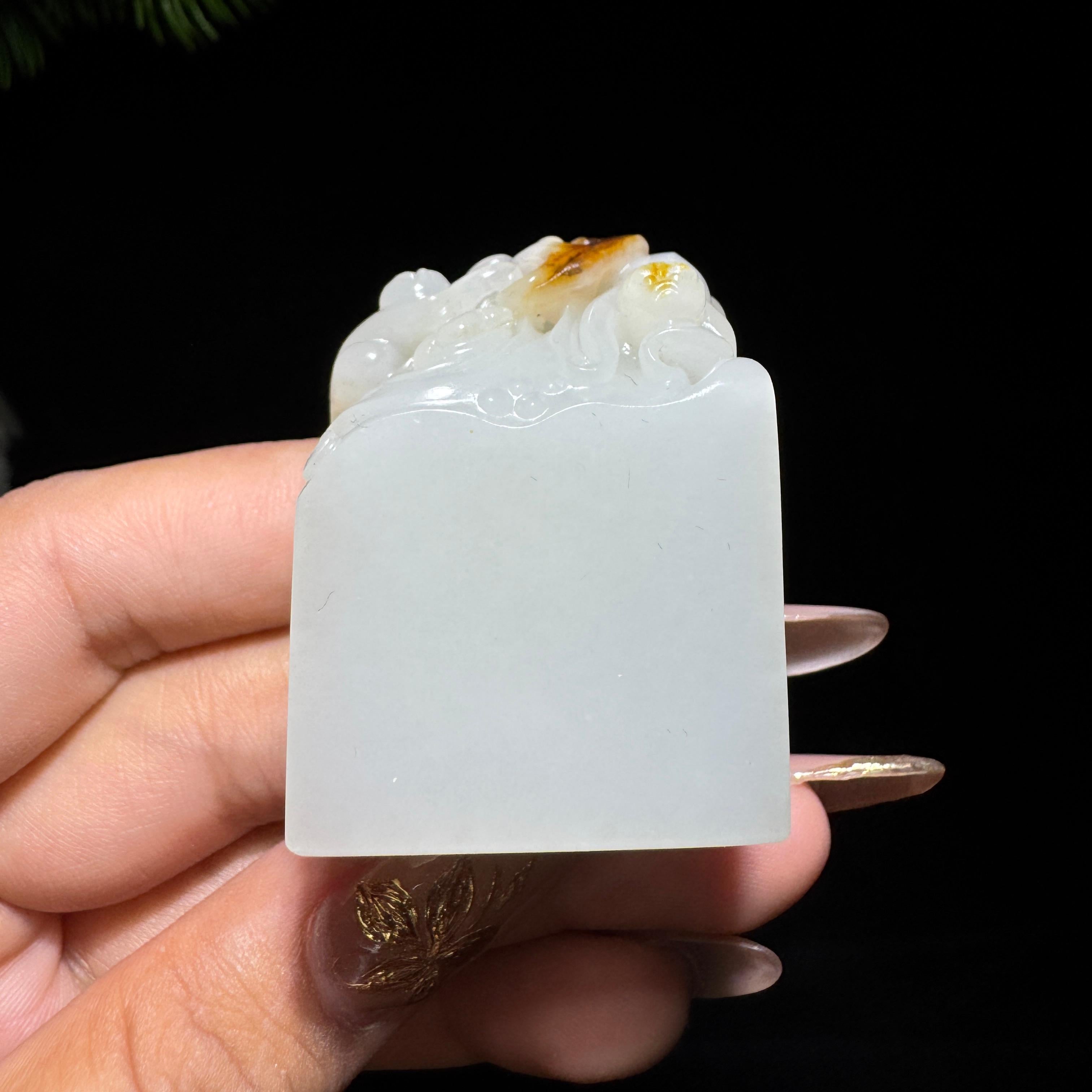 和田玉籽料白玉印章（61.5g）