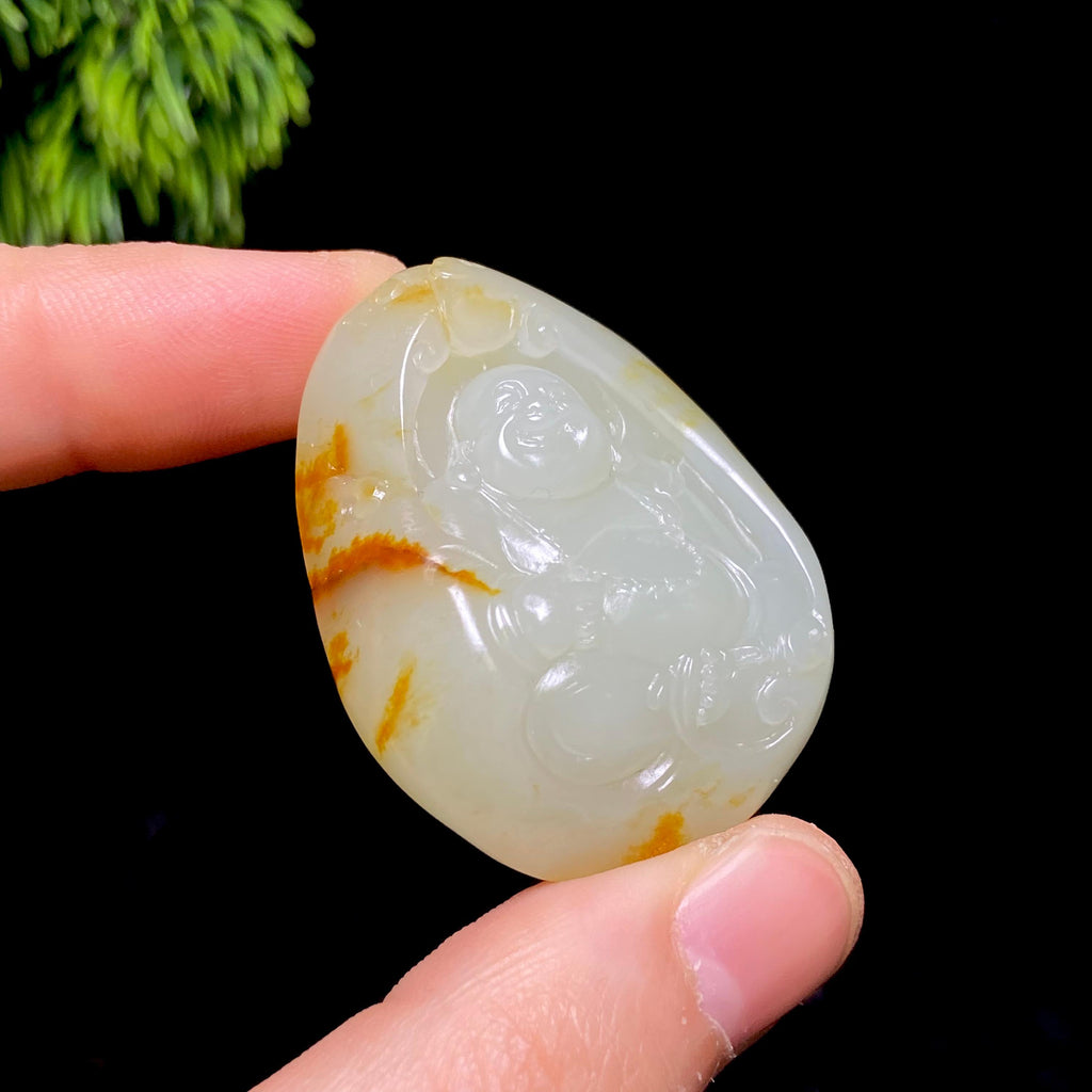 和田玉籽料佛公（32.4g）