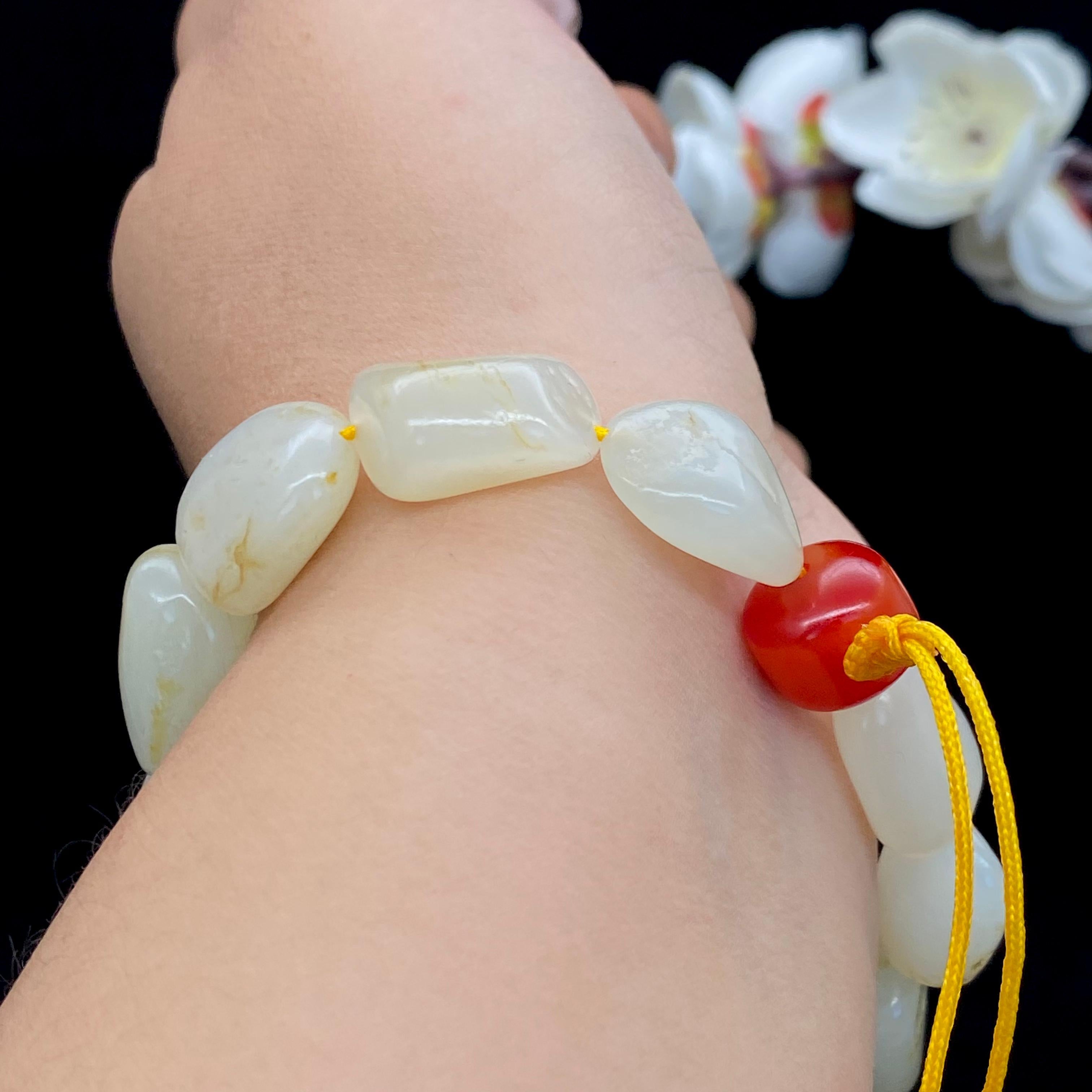 和田玉黄皮【精品手串】（38.7g）