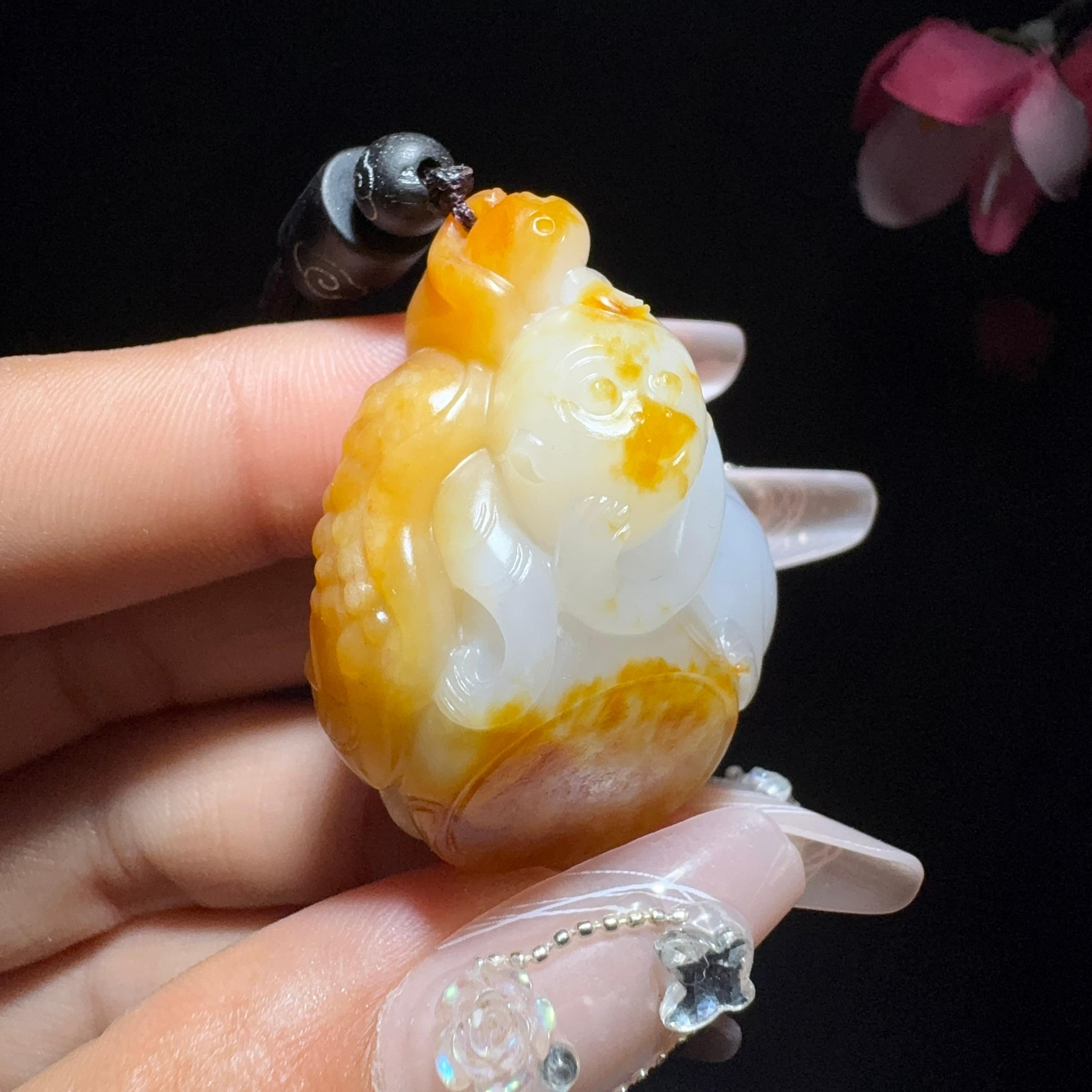和田玉籽料挂件辈辈封侯（29.6g）