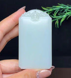 和田玉且末料平安无事牌（102.5g）