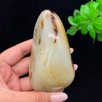 和田玉洒红皮籽料手把件（363.2g）