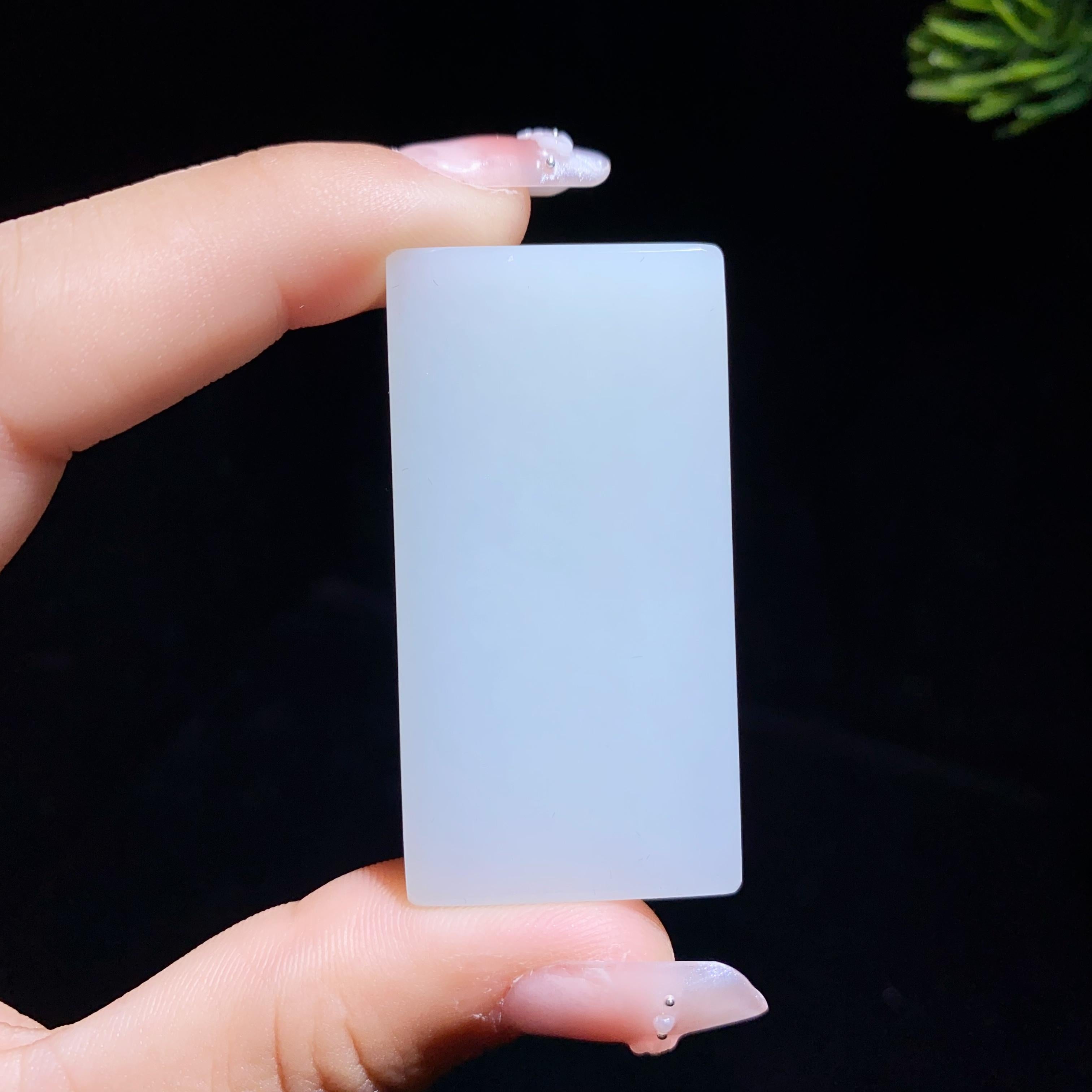 和田玉羊脂白玉无事牌（32.5g）
