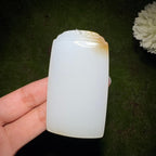 和田玉糖白平安无事牌（66.9g）