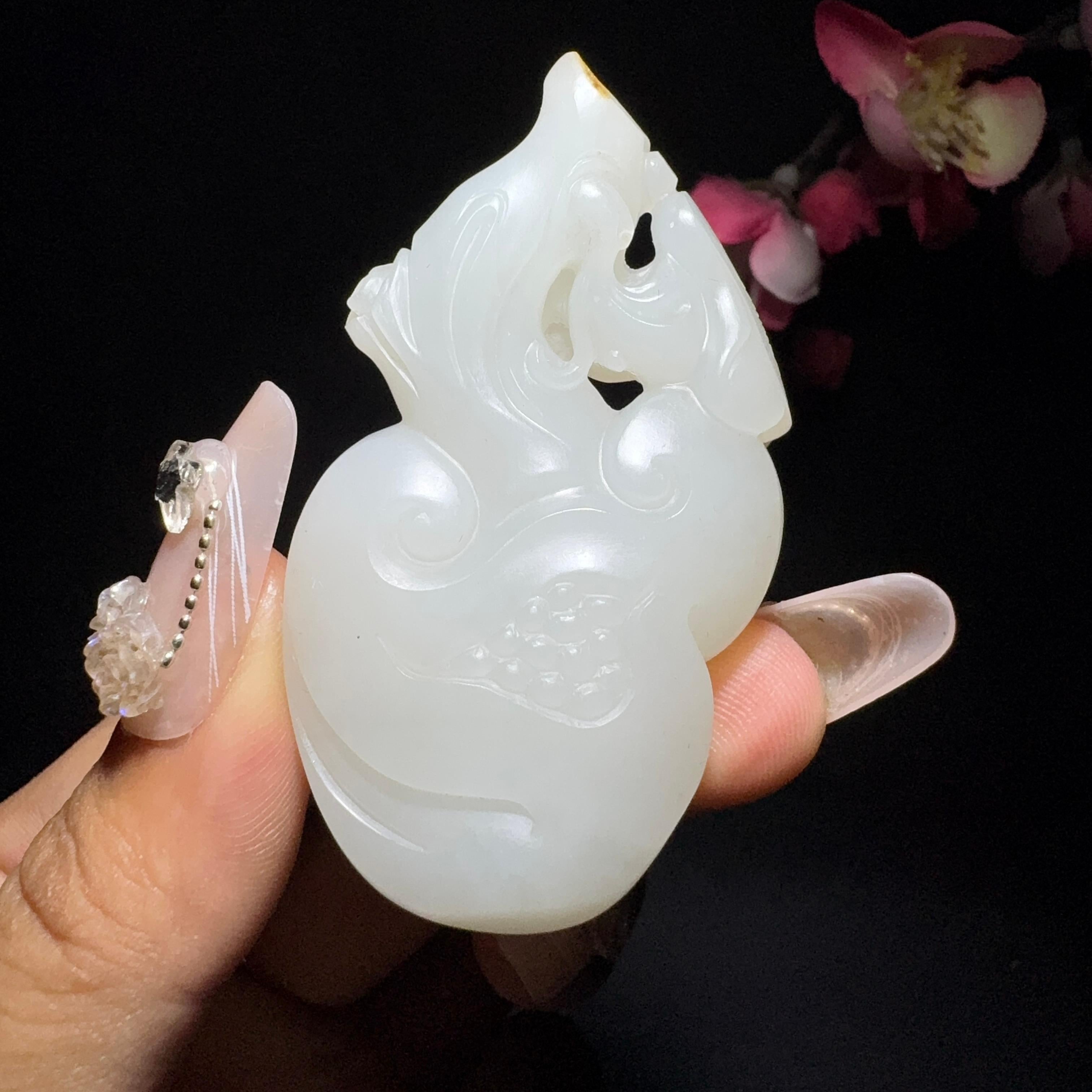 和田玉籽料挂件如意（39.5g）