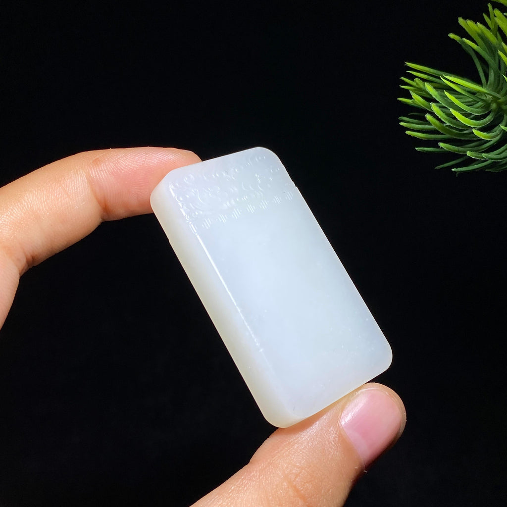 和田玉白玉平安无事牌（33.8g）