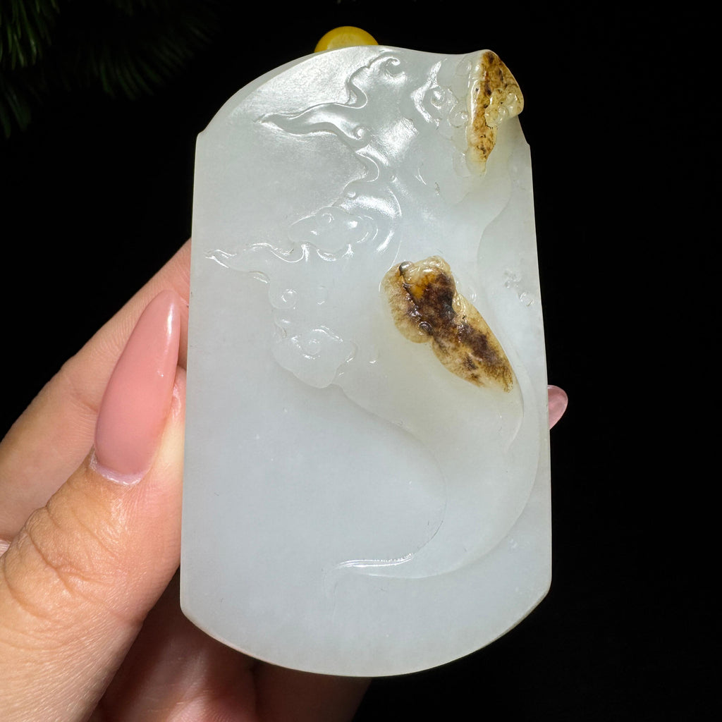 和田玉籽料白玉普度众生观音（117.5g）