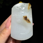 和田玉籽料白玉普度众生观音（117.5g）