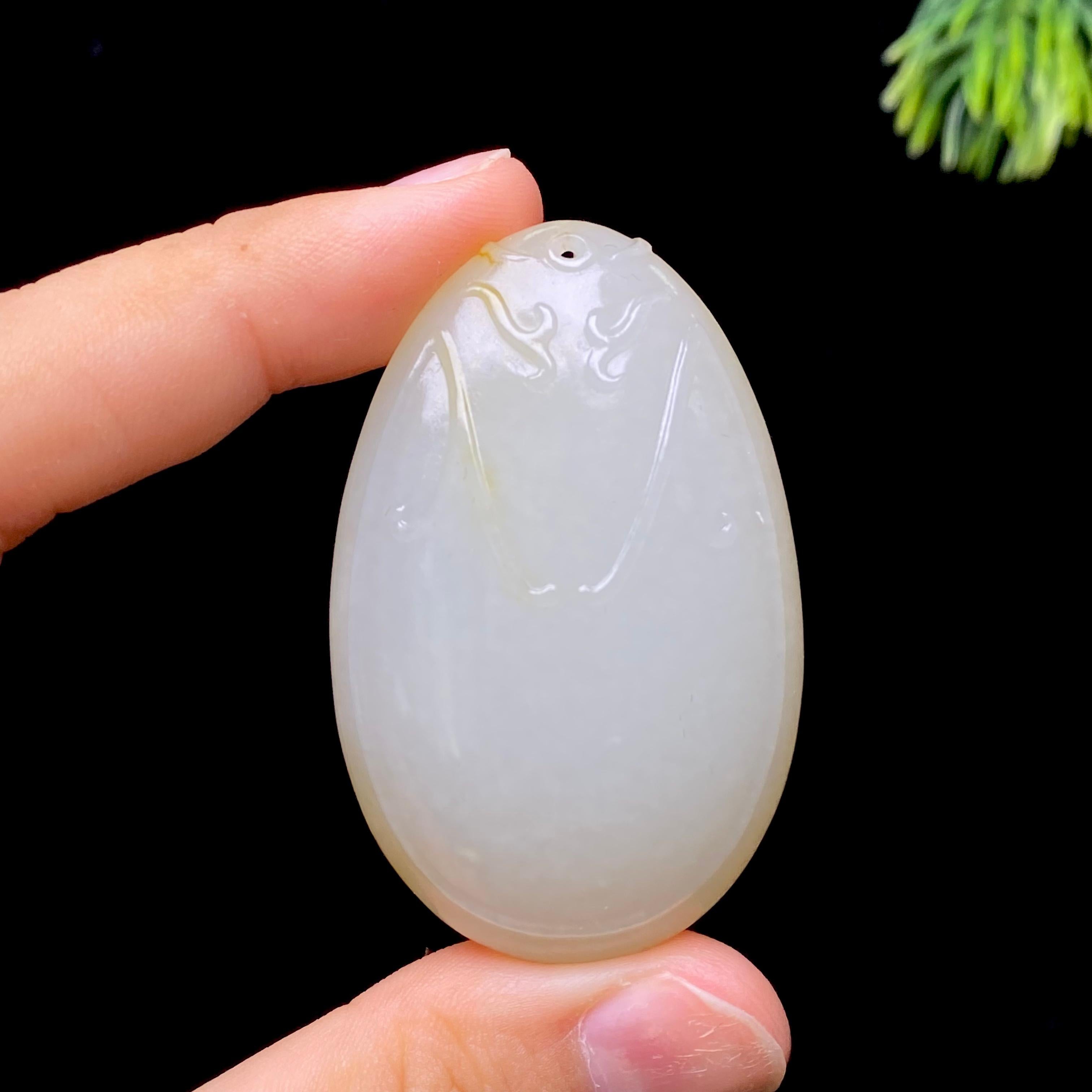 和田玉籽料无事牌（35.4g）