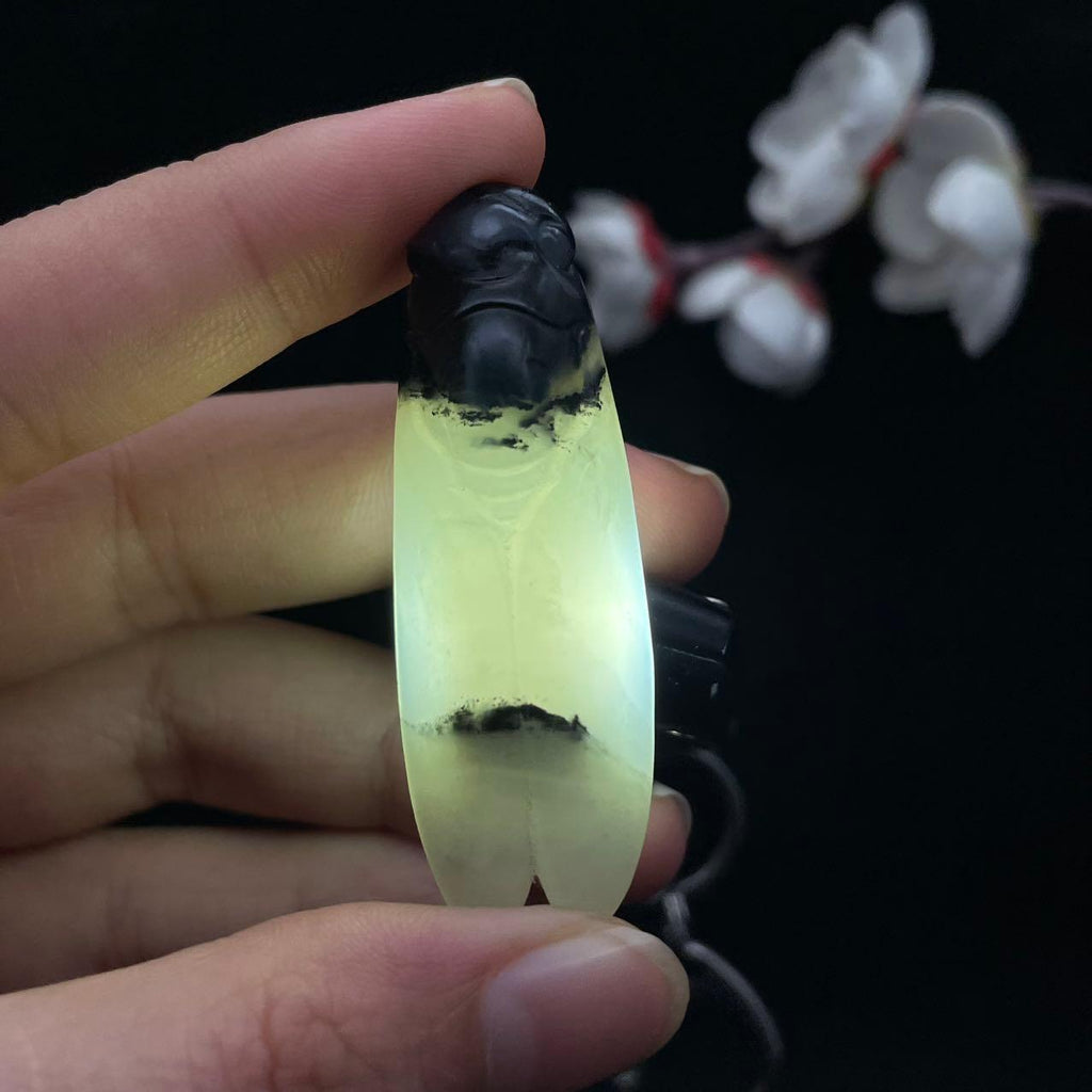 和田玉青花籽料【一鸣惊人】（16.9g）