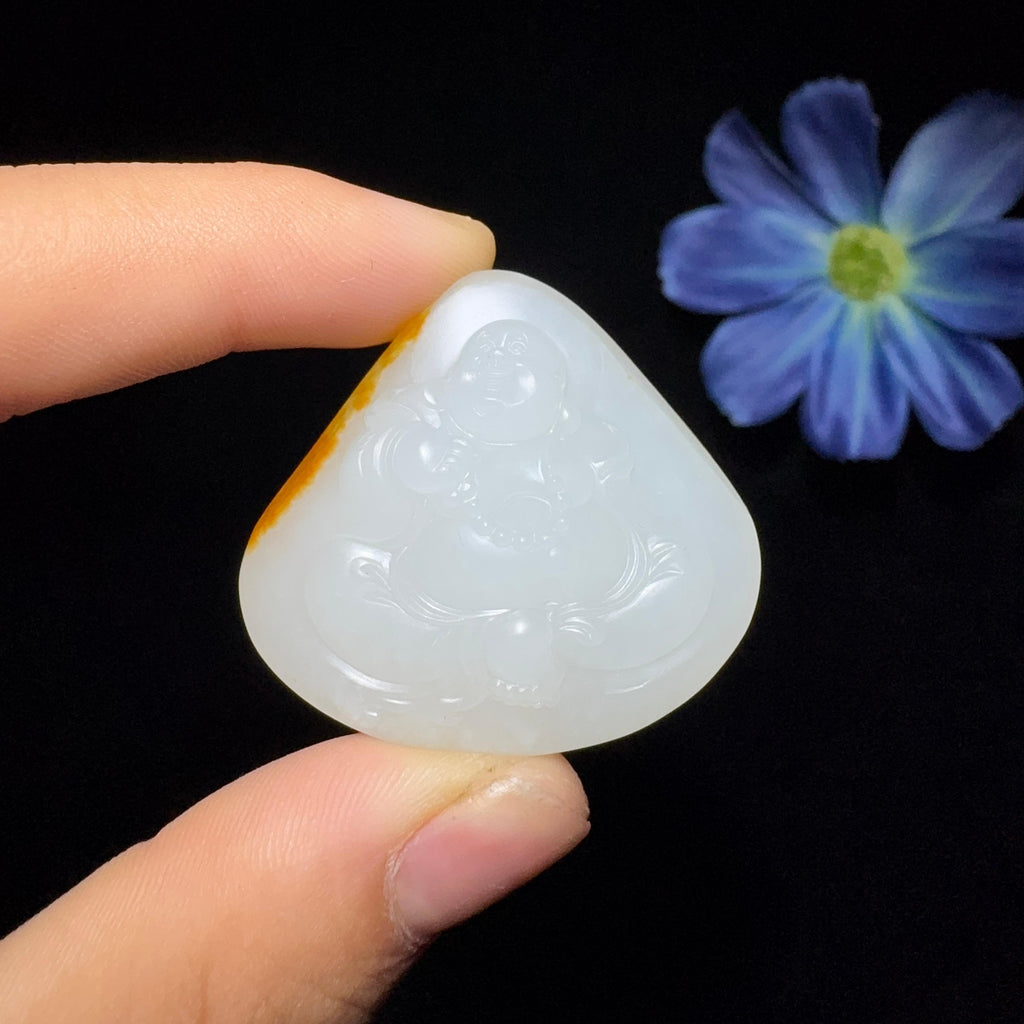 和田玉籽料挂件佛公（22.3g）