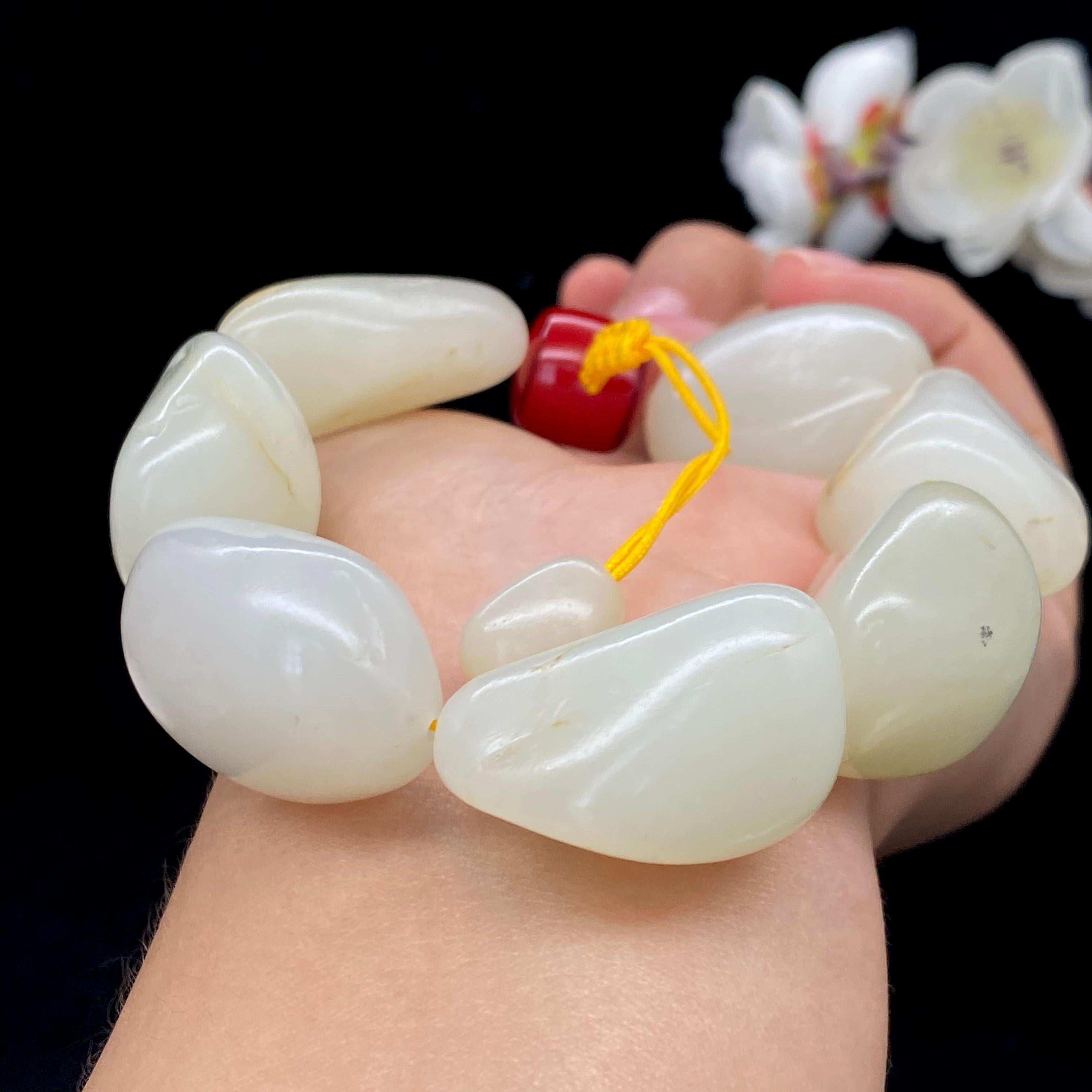 和田玉洒金皮籽料【精品男士手串】（127.2g）