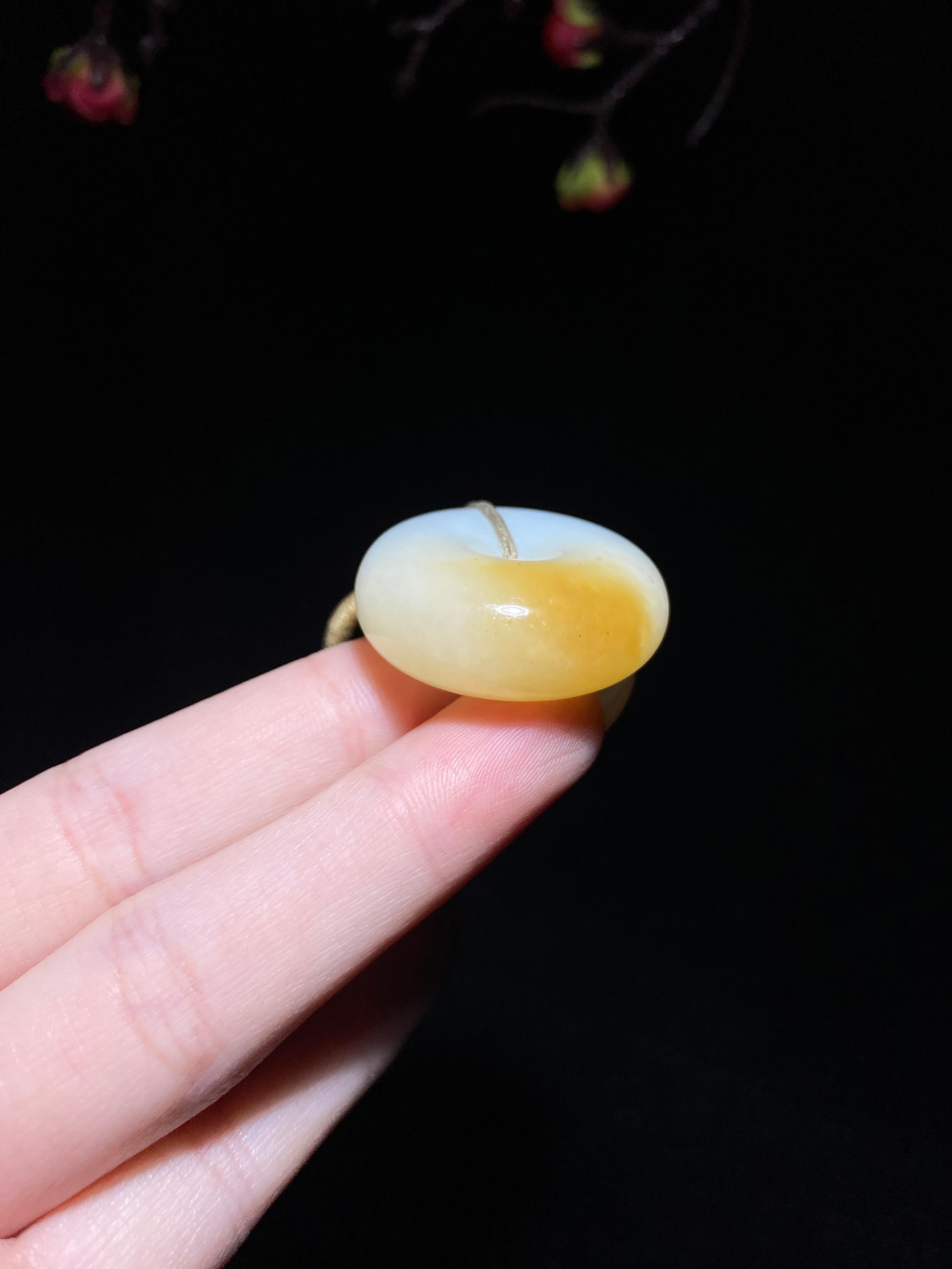 和田玉糖白玉平安扣（20.52g）