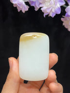 和田玉且末料糖平安无事牌（43.2g）