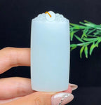 和田玉羊脂白玉平安无事牌（66.3g）
