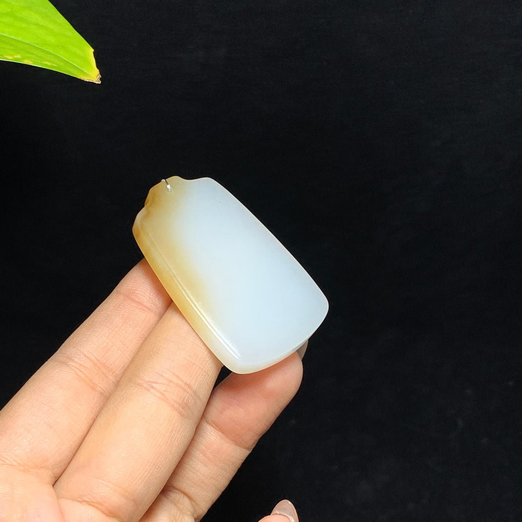 和田山料糖白玉无事牌（23.5g）