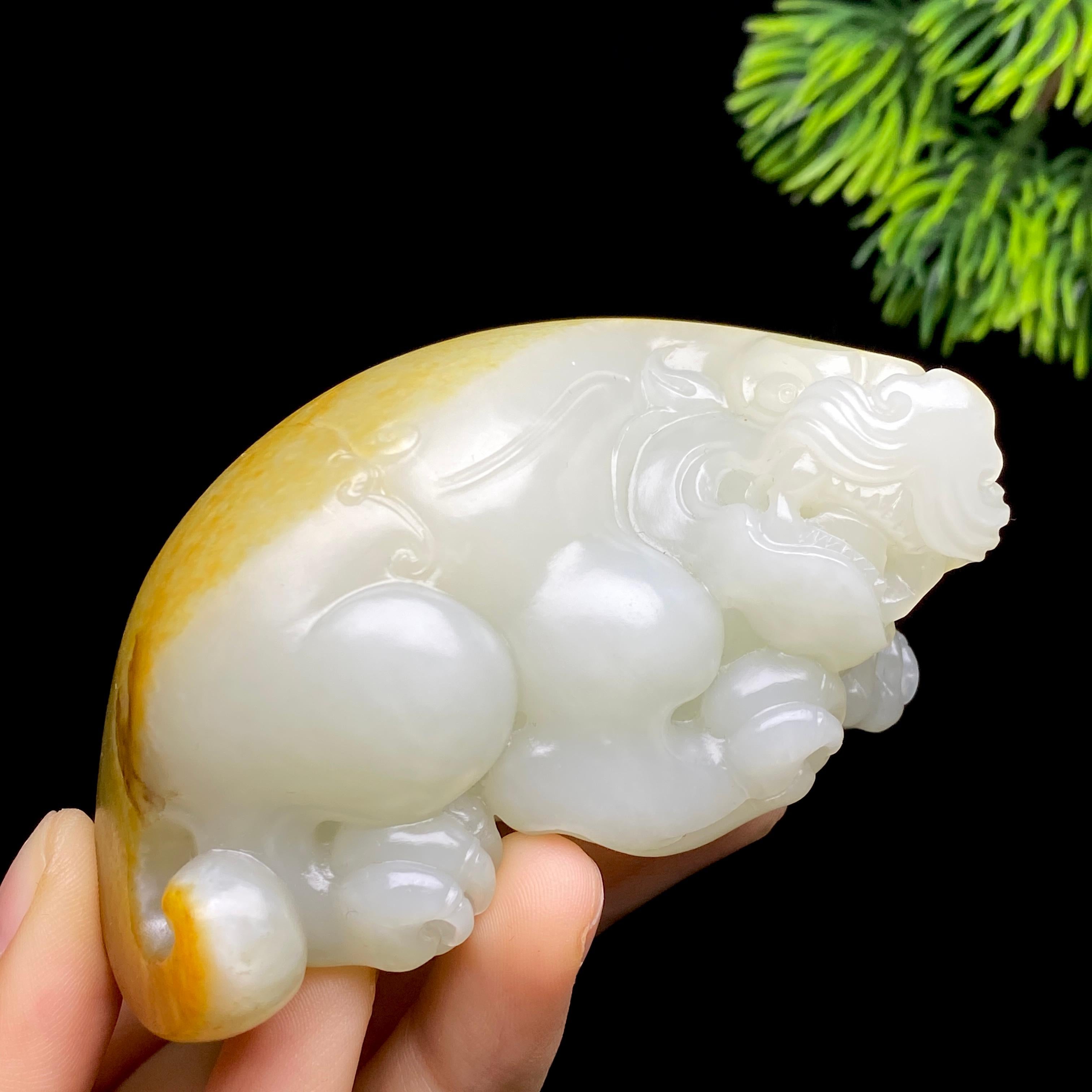 和田玉籽料貔貅把件（223.6g）