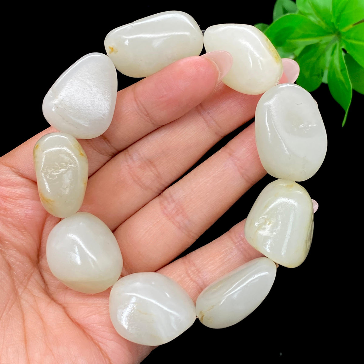 和田玉白玉籽料【精品手串】（104.4g）