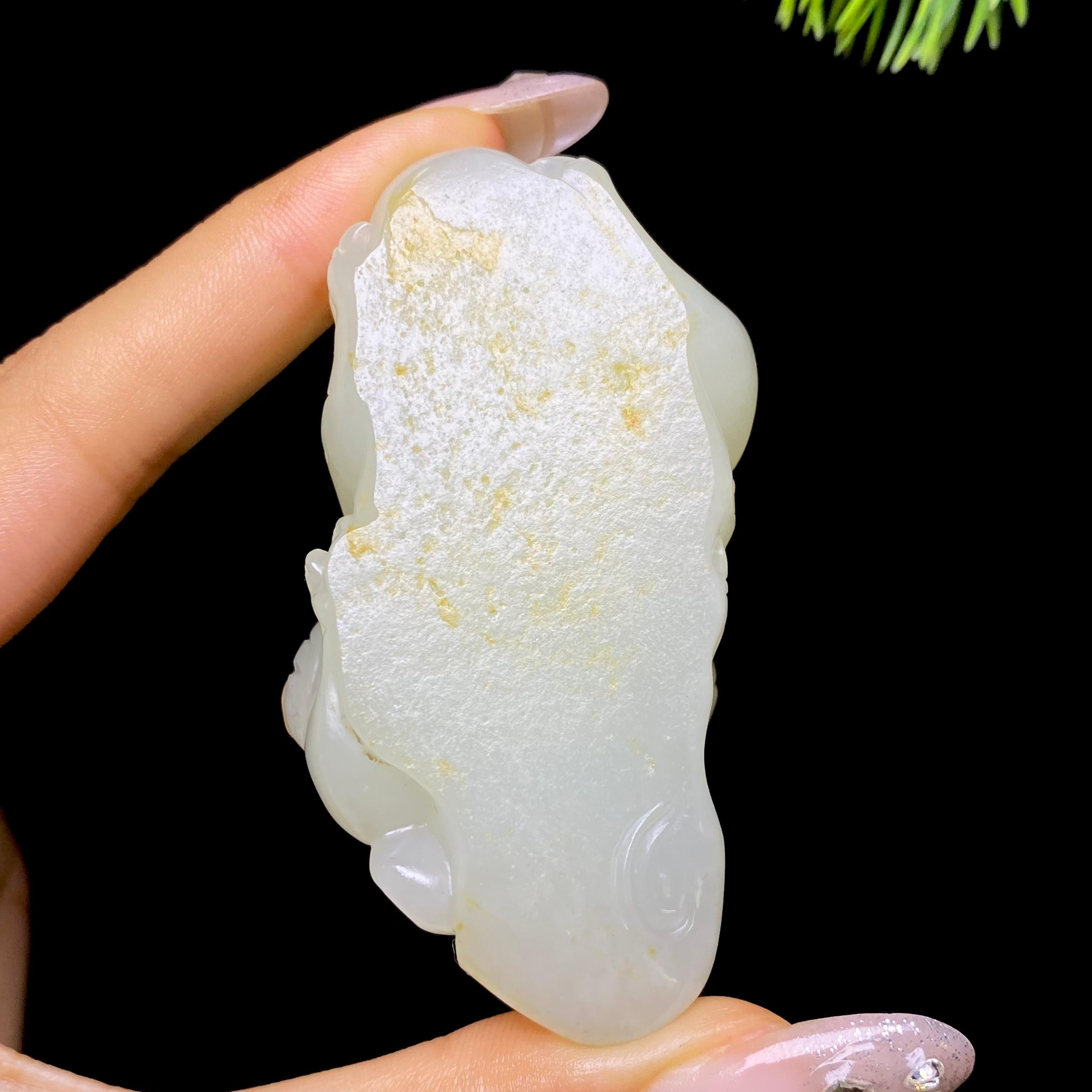 和田玉籽料貔貅手把件（117.1g）