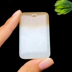 和田玉糖白无事牌（37.5g）