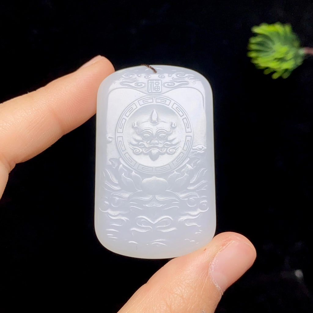 和田玉白玉牛气冲天（31.6g）