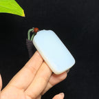 和田山料羊脂白玉无事牌挂件（58.4g）