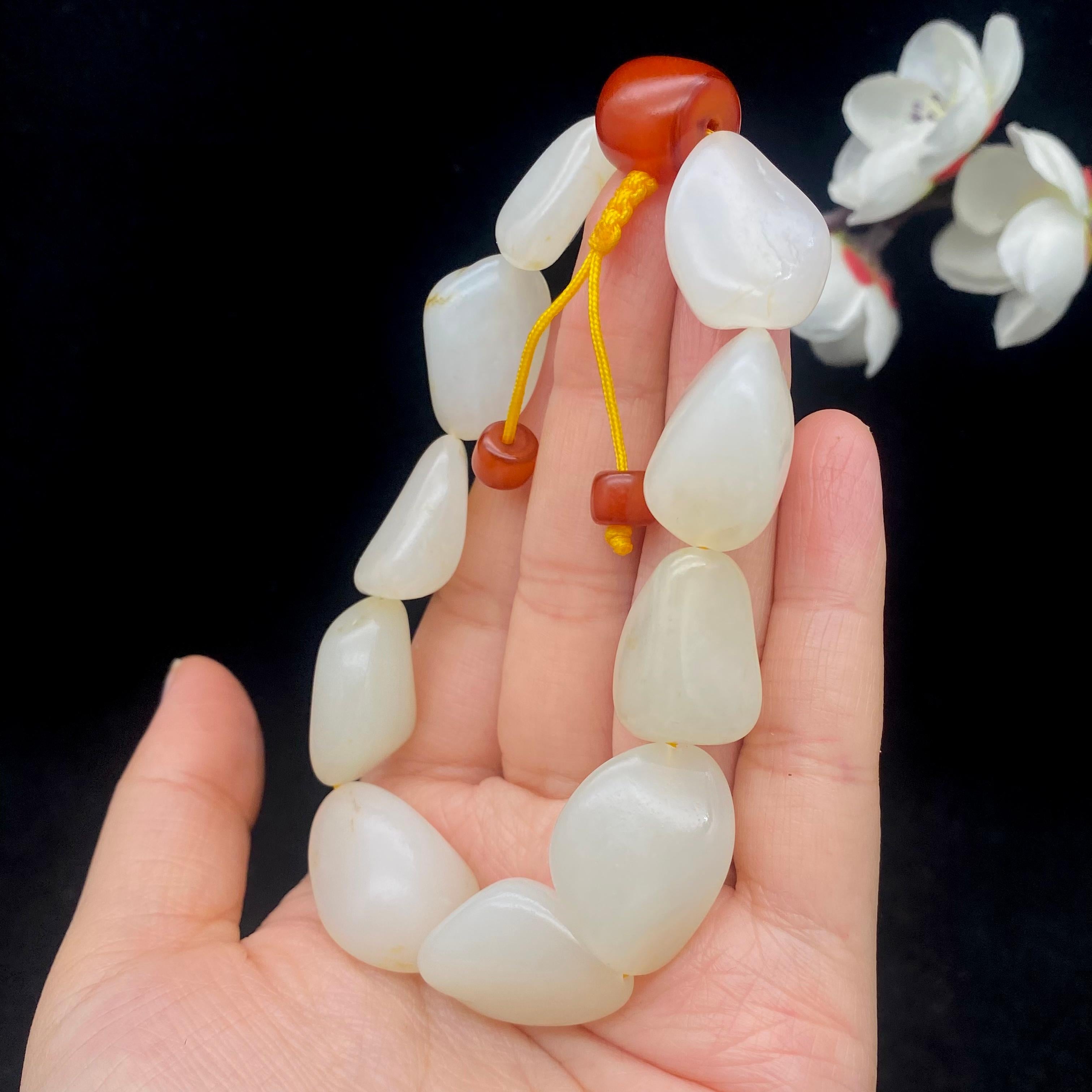和田玉白玉籽料【精品手串】（60.4g）